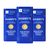 Harry's Solstice deodorant stick application shows smooth glide and fresh feel.