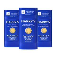 Harry's Solstice deodorant stick application shows smooth glide and fresh feel.