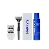 Harry's Truman razor handle with ergonomic grip for precise control.