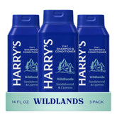 Harry's Wildlands shampoo bottle for all hair types.