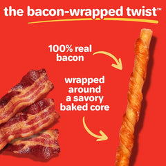 Hartz Oinkies torsades-wrap-bacon – bouchée digeste sans peau de bœuf pour chien.