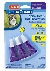 Hartz UltraGuard application tube for monthly flea and tick prevention on cats