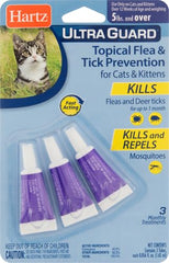 Hartz UltraGuard tube cap removal showing easy-open design for cats
