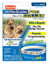 Hartz UltraGuard Pro collar on dog showing continuous flea and tick protection