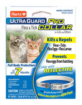 Hartz UltraGuard Pro collar on a cat neck providing flea and tick protection