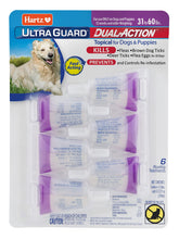 Hartz UltraGuard: application sur le dos du chien pour une protection rapide.