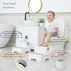 Harwaya kids stool with slip-resistant feet helps prevent slips