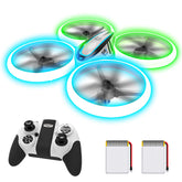 HASAKEE Q9s drone light-up front view for vivid night flights and quick fun.