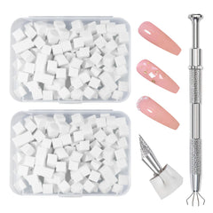 Hasakhi 200Pcs Nail Sponges ombre application close-up for seamless fade