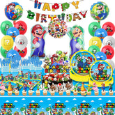 Hatraky birthday tablecloth sets a festive base for the party table.