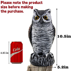 Hausse horned owl 2-pack close-up eyes for lifelike scare effect