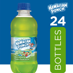 Six-pack carton of Hawaiian Punch Green Berry Rush for family gatherings