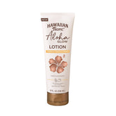 Hawaiian Tropic Aloha Glow Lotion bottle shows radiant hydration and glow