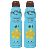Hawaiian Tropic Everyday Active Clear Spray SPF 30 bottle front with tropical branding