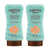 Hawaiian Tropic Weightless Hydration After Sun Lotion bottle delivers light, fast-absorbing moisture.