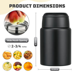 HAWEEK wide-mouth opening with integrated folding spoon for easy filling.
