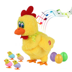 HBBHML plush chicken egg laying toy for soft cuddly play