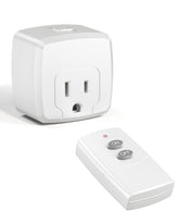 HBN remote outlet plug in use controlling a lamp from across the room