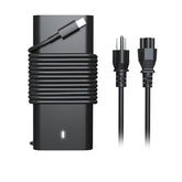 HBONY 65W USB-C charger powering a Dell Latitude setup for reliable daytime use.