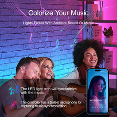 HBOWMDJIA Bluetooth app control lets you customize colors from your phone.