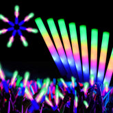 HBYLXTJ SVYIQ foam glow sticks 12-pack illuminate parties with vibrant colors.