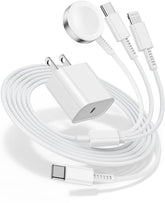 Hcoob 3-in-1 Apple Watch charger with magnetic alignment for easy charging.