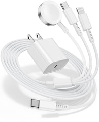 Hcoob 3-in-1 Apple Watch charger with magnetic alignment for easy charging.