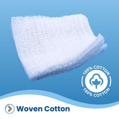 HCS Woven Gauze Sponges 2x2 latex free option for skin friendly use.