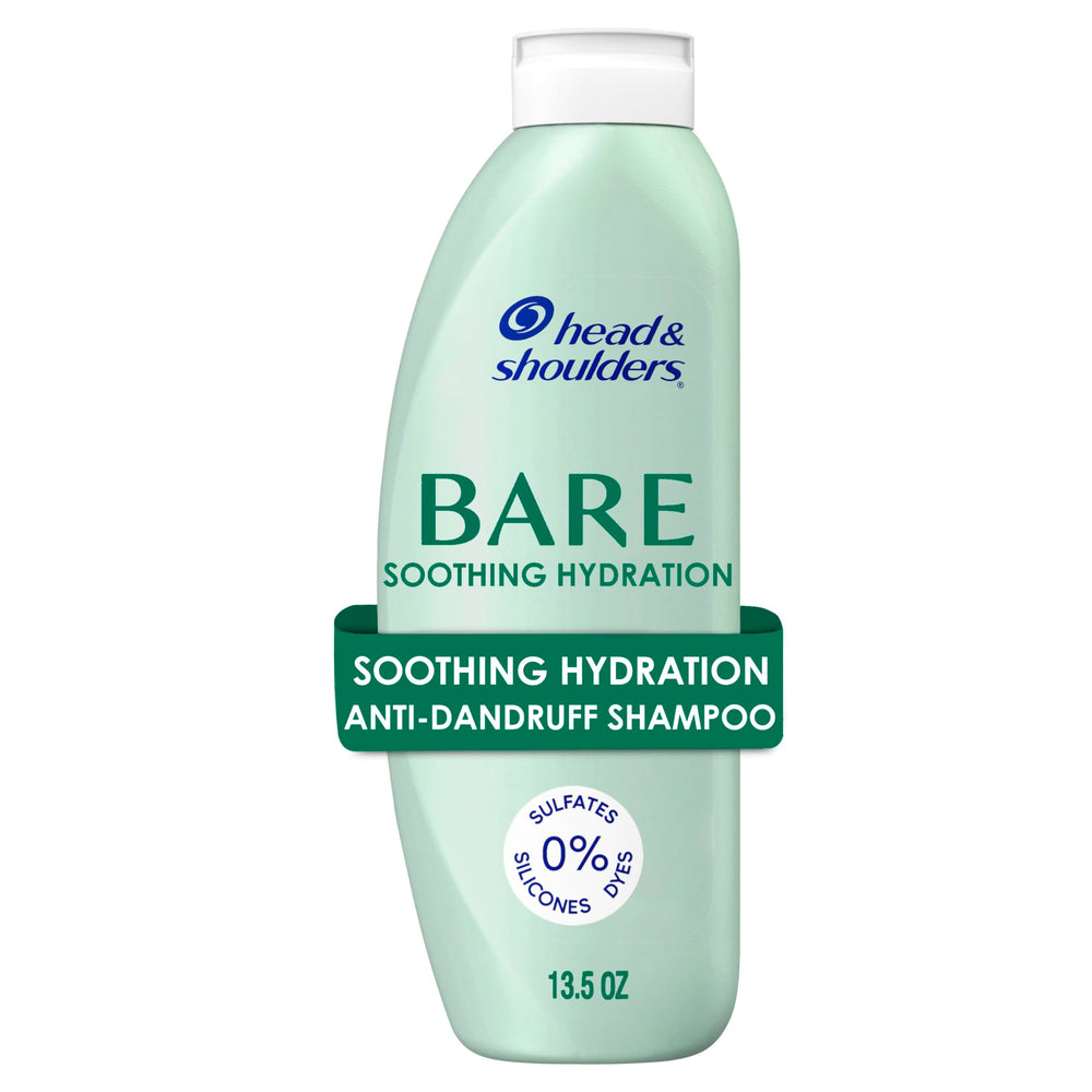 Head & Shoulders Bare bottle shows soothing hydration for dry scalp relief.