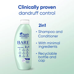 Two-pack display of Head & Shoulders BARE Pure Clean 2in1 twin pack.