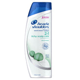 Head & Shoulders itchy scalp care bottle with eucalyptus for cooling relief.