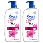 Head & Shoulders 2-in-1 bottle pour for easy dispensing and smooth formula.