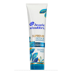 Head & Shoulders Supreme Detox & Hydrate bottle shows sulfate-free hydration benefits