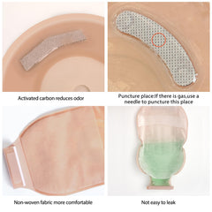 Heagimed ostomy bag with multi-layer sealing technology.