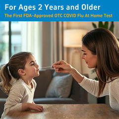 Healgen Rapid Check sterile nasal swab and components for home testing.