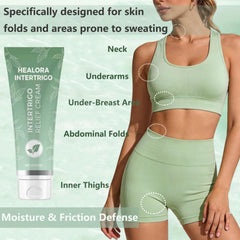 Healora Intertrigo Cream tube close-up non-greasy formula for daily use.