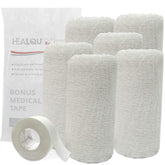 Healqu Kerlix gauze roll with open weave for better absorbency in wound care.