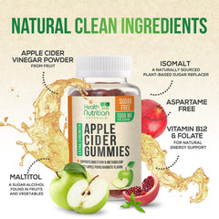 Health Nutrition Naturals ACV gummies bottle being poured for keto friendly routine