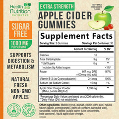 Close-up of Health Nutrition Naturals ACV gummy highlighting sugar free vegan formula