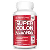 Health Plus Super Colon Cleanse bottle label communicates gentle detox support.