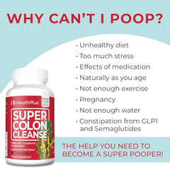 Health Plus Super Colon Cleanse packaging showing 480 capsules and 240 servings