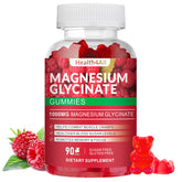 Health4All Magnesium Glycinate Gummies raspberry bottle for daily relaxation and sleep support.