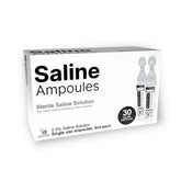 Healthcare Zoo saline ampoules pack with 30 sterile 5ml vials.