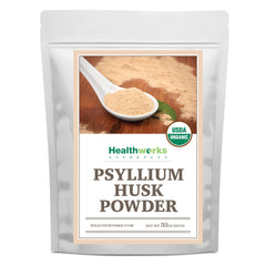 Healthworks Organic Psyllium Husk Powder bag for daily fiber use