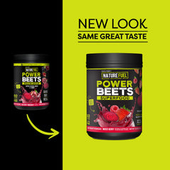 Healthy Delights Power Beets Powder scoop highlights convenient servings for workouts
