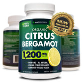 Healthy Extracts Citrus Bergamot bottle highlighting 150:1 extract for daily vitality