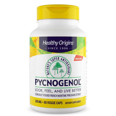 Healthy Origins Pycnogenol 100mg bottle front view for daily antioxidant support