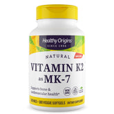 Healthy Origins Vitamin K2 bottle front showing MK-7 for bone and heart support