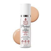 Healthy Skin Lab Protect Tinted Moisturizer SPF 50 bottle showcases easy daily sun protection.
