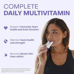 HealthyCell BioActive Daily Liquid Multivitamin pack open for quick, on-the-go boost.